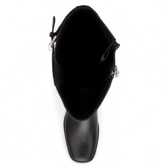 Aerosoles Women's Della Double Zip Tall Boots - Black - Picture 3 of 4